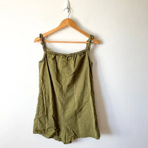 Zara 100% Lyocell Romper Playsuit Army Green Size Medium